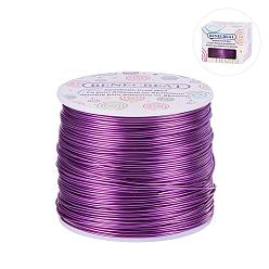Purple Round Aluminum Wire, Purple, 17 Gauge, 1.2mm, about 380.57 Feet(116m)/roll