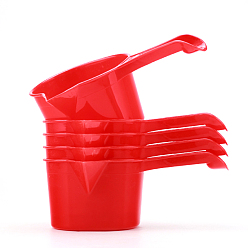 Red Pottery Pouring Scoops, with Plastic Handle, Red, 290x110mm