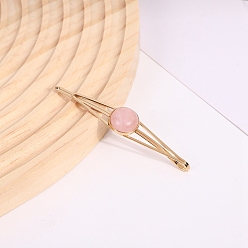 Розовый Кварц Заколка для волос из натурального розового кварца, аксессуары для волос для девочек женщин, 70x10 мм
