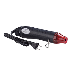 Black 120V Mini Heat Gun, Dual Modes Temperature Adjustable Electric Heat Gun, for DIY Shrink Wrap Drying Paint Embossing, Type A Plug(US Plug), Black, 225x43.5x46.5mm