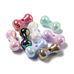Mixed Color UV Plating Acrylic Bead, Oval, Mixed Color, 29.5x13~13.5mm, Hole: 3.5mm
