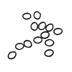 Gunmetal Jewelry Findings, Iron Jump Rings, Open Jump Rings, Oval, Nickel Free, Gunmetal, 7x5x0.9mm, about 4600pcs/500g