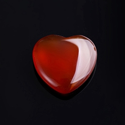 Carnelian Natural Carnelian Love Heart Stone, Pocket Palm Stone for Reiki Balancing, Home Display Decorations, 20x20mm