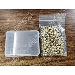 Echt 18 k vergoldet 240Stk Messingperlen im 4 Stil, langlebig überzogen, Runde, matte Stil, echt 18 k vergoldet, 3~6 mm, Bohrung: 0.9~1.4 mm, 60 Stück / Stil
