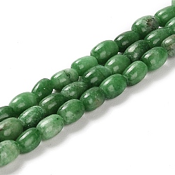 Green Natural Dolomite Beads Strands, Dyed, Rice, Green, 5.5~6x4.5mm, Hole: 1mm, about 68~69pcs/strand, 15.94~16.22 inch(40.5~41.2cm)