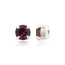 20050 Amethyst Preciosa® maxima crystal в пришивной чашке, чешский хрусталь, с настройками латуни, 719 37 081 шатон (круглый), серебряные, 20050 аметист, ss 39 (8.15~8.4 мм)