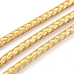 Золотистый Шнур из искусственной кожи, искусственная кожа, круглые, золотые, 7 мм