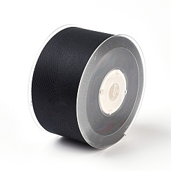 Black Rayon and Cotton Ribbon, Twill Tape Ribbon, Herringbone Ribbon, Black, 1-1/4 inch(32mm), about 50yards/roll(45.72m/roll)