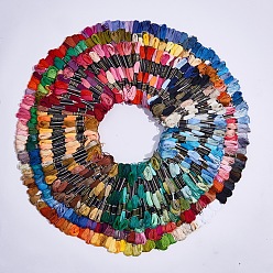 Couleur Mélangete 447 couleurs broderie point de croix floss polyester, bricolage fil à coudre à la main, outils d'artisanat d'art, couleur mixte, 1mm, environ 8.74 yards (8m)/écheveau, 447 pelotes / set