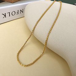 Golden [copper plated with real gold] Fashionable and Minimalist 18K Gold Lock Collarbone Necklace for Women, Stackable Chain with Unique Design