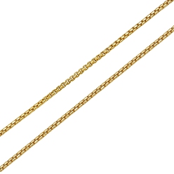 Light Gold 1M Brass Box Chains, Long-Lasting Plated, Soldered, Light Gold, 2x2x1mm