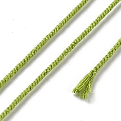 Yellow Green Polyester Twisted Cord, Round, for DIY Jewelry Making, Yellow Green, 1.2mm, about 38.28 Yards(35m)/Roll