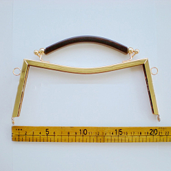 Light Gold Iron Purse Frame Handle, for Bag Sewing Craft Tailor Sewer, Light Gold, 20.5cm
