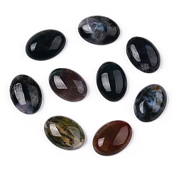 Saddle Brown Natural Agate Cabochons, Oval, Saddle Brown, 14x10x4~5mm