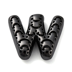 Letter W Латунные подвески, стойки покрытие, долговечный, без кадмия и без свинца, подвески с полыми буквами, Буква W, 22.5x26x8 мм, отверстие : 4.7x3 мм