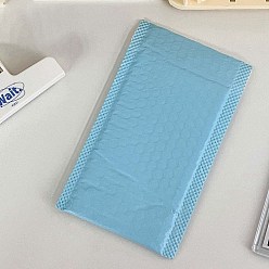 Light Sky Blue Rectangle Self Seal Bubble Mailers, Waterproof Padded Envelope Packaging, for Jewelry Makeup Supplies, Light Sky Blue, 19x11cm