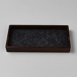 Кокосово-Коричневый Деревянные подносы для ювелирных изделий, прямоугольные, кокосового коричневый, 18x9x2 см