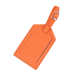 Dark Orange Imitation Leather Bag Embellishments, Blank Price Tags, Dark Orange, 10.5x6.5cm