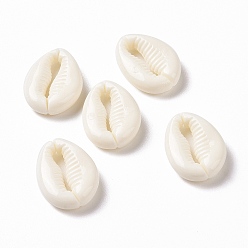 Beige Acrylic Cabochons, Imitation Cowrie Shell, Beige, 18x13.5x5mm, about 1250pcs/500g