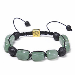 Green stone bracelet Handmade Natural Stone Bracelet with Colorful Beads and Tree of Life Charm