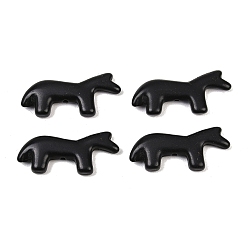 Черный Синтетические бирюзовые бусины, лошадь, окрашенные, чёрные, 12.5~13x28.5~29x4~4.5 мм, отверстие : 1.2 мм