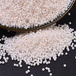 (DB1520) Матовый Непрозрачный Бисквитный Белый AB Бусины miyuki delica, цилиндр, японский бисер, 11/0, (дБ 1520) матовый непрозрачный бисквит белый аб, 1.3x1.6 мм, отверстие : 0.8 мм, Около 2000 шт / 10 г