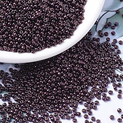 (RR460) Metallic Dark Raspberry Миюки круглые бусины рокайль, японский бисер, 11/0, металлических цветов, (rr 460) металлический темный малиновый, 11/0, 2x1.3 мм, отверстие : 0.8 мм, Около 1111 шт / 10 г