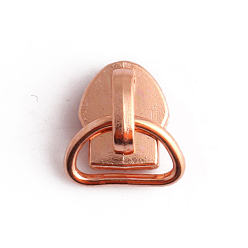 Oro Rosa Cremallera de aleación con anillo en D, reemplazo del tirón de la cremallera, deslizadores de cremallera para monederos bolsas de equipaje maletas, oro rosa, 1 cm
