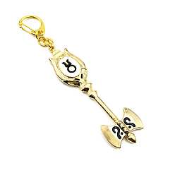 Taurus Cosplay Fairy Tail Zinc Alloy Keychain, Lucy Constellation Zodiac Protoss Keychain, Taurus, 8.8cm
