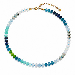 Разноцветный Богемные синтетические бусы-рондели радужных цветов с бисером для женщин, золотые, красочный, 16.54 дюйм (42 см)