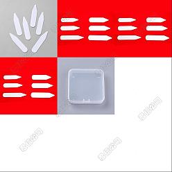 Белый 100шт. 4 стили ПВХ-фиксаторов воротника рубашки, формирователь кромок воротника, предотвращающий деформацию, белые, 50~70x10 мм, 25 шт / стиль