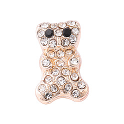 Light Gold Alloy Bear Watch Band Studs, Metal Nails for Watch Loops Accesssories, Light Gold, 1.2x0.8cm