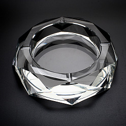 Clear Glass Ashtray, Home Office Tabletop Decoration, Geometric, Clear, 150x150mm