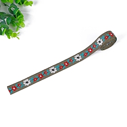 Dark Khaki Polyester Ribbon, Clothing Ornament, Dark Khaki, 3/4 inch(20mm)