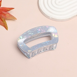 Светло-Голубой Заколки для волос с когтями из ацетата целлюлозы (смола), прямоугольные, Небесно-голубой, 97x50 мм