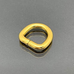 Золотой Легкосплавные кольца, застежка-молния, для лямки, обвязочные мешки, аксессуары для одежды, золотые, 16.5x17 мм