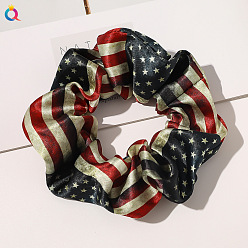 C271 Regular American Flag - Rusty Flag Простые женские резинки для волос с цифровым принтом в виде американского флага, упаковка 2