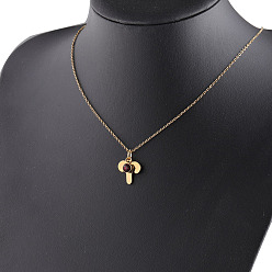 Aries Rhinestone Constellation Pendant Necklace, Stainless Steel Jewelry for Women, Golden, Aries, 17.72 inch(45cm)