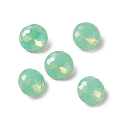 Pacific Opal Opal Style Eletroplate K9 Glass Rhinestone Cabochons, Pointed Back & Back Plated, Faceted, Diamond, Pacific Opal, 8x4.5mm