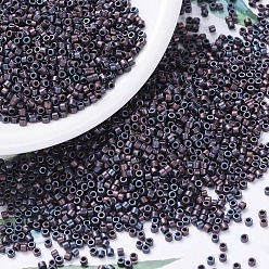 (DB0312) Матовый Металлический Темный Малиновый Ирис Бусины miyuki delica, цилиндр, японский бисер, 11/0, (дб 0312) матовый ирис темно-металлический темный, 1.3x1.6 мм, отверстие : 0.8 мм, Около 2000 шт / 10 г