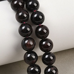 Гранат Круглые бусины пряди гранат природный, 8 мм, отверстие : 1 мм, около 46 шт / нитка, 15 дюйм