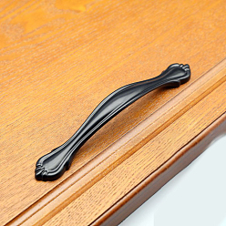 Black Matte Style Aluminium Alloy Drawer Knob, Cabinet Pulls Handles for Drawer Accessories, Black, 161x16.9x23.6mm, Hole Center: 128mm
