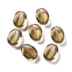 Goldenrod Transparent Acrylic Beads, Oval, Goldenrod, 10.5x8x5mm, Hole: 1.4mm, about: 1900pcs/500g