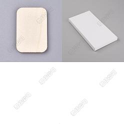 BurlyWood 100Pcs Poplar Wood, Rectangle, Blank Tag, BurlyWood, 49.5x33x2.5mm, 100pcs