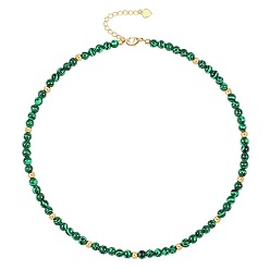 Малахит Богемные 5мм синтетические малахитовые круглые бусы для женщин, золотые, 14.96 дюйм (38 см)