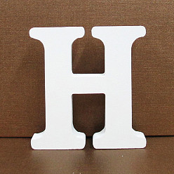 Letter H Letter Wooden Ornaments, for Home Wedding Decoration Shooting Props, Letter.H, 100x100x15mm