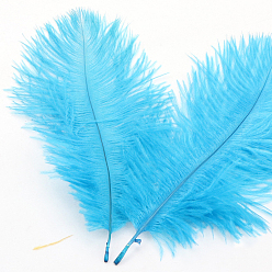 Темно-Голубой Аксессуары для украшений из страусиных перьев, для костюма своими руками, аксессуары для волос, фоновое ремесло, глубокое синее небо, 150~200 мм