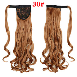 30# Long Wavy Hairpiece with Magic Tape - Natural, Elegant, Ponytail Extension.