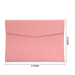Pink Карманы для документов из искусственной кожи, прямоугольные, розовые, 240x330 мм