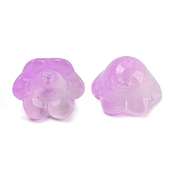 Medium Purple Electroplate Glass Beads, Flores Convallariae, Medium Purple, 10x11x6.5mm, Hole: 1.2mm